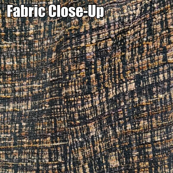 SARA CAMPBELL Open Blazer Jacket Fringed Ruffle Accents Black Brown Neutral 2 - Picture 8 of 10